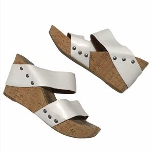 Lucky Brand Magnolia Leather Cork Wedges